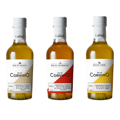 Dressing auf Basis von aromatisiertem Olivenöl extra vergine - Corvino